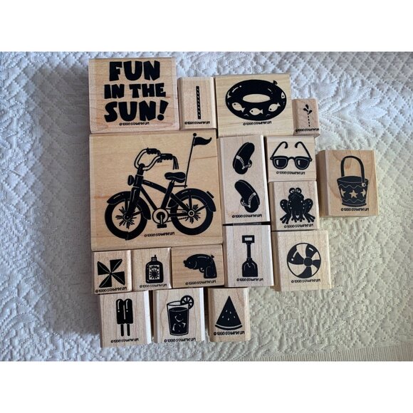 Stampin Up Fun In The Sun Rubber Stamp Set - Picture 7 of 10